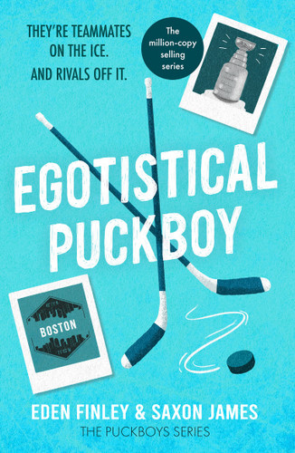 Egotistical Puckboy: The queer rivals to lovers ice hockey Tiktok sensation (Puckboys) book cover by Saxon James, Eden Finley