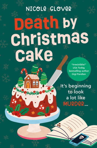 Death by Christmas Cake book cover by Nicole Glover