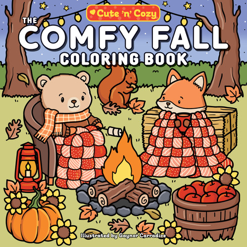 The Comfy Fall Coloring Book (Cute and Cozy) book cover by 