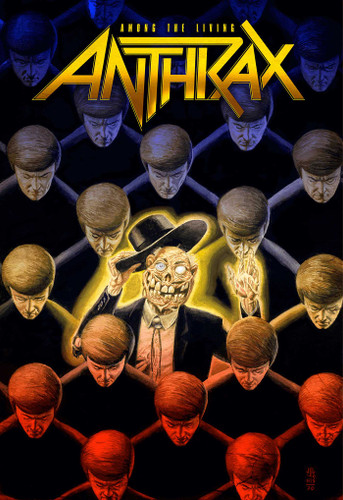 Anthrax: Among The Living book cover by Rob Zombie, Brian Posehn, Corey Taylor, Brian  Azzerello, Gerard Way, Mikey Way, Grant Morrison, Scott Ian, Charlie Benante, Anthrax, Z2 Comics, Rick Remender, Joe Trohman, Frank Bello, Brian Azzarello