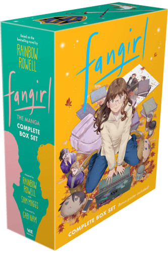 Fangirl: The Manga Complete Box Set: Includes volumes 1-4, with poster (Fangirl: The Manga Complete Box Set) book cover by Rainbow Rowell, Sam Maggs