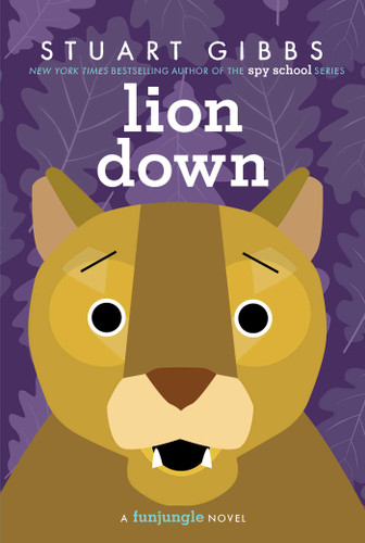 Lion Down (FunJungle) book cover by Stuart Gibbs