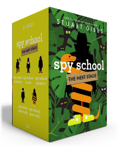 Spy School the Next Stage (Boxed Set): Spy School Revolution; Spy School at Sea; Spy School Project X; Spy School Goes North; Spy School Goes Wild (Spy School) book cover by Stuart Gibbs