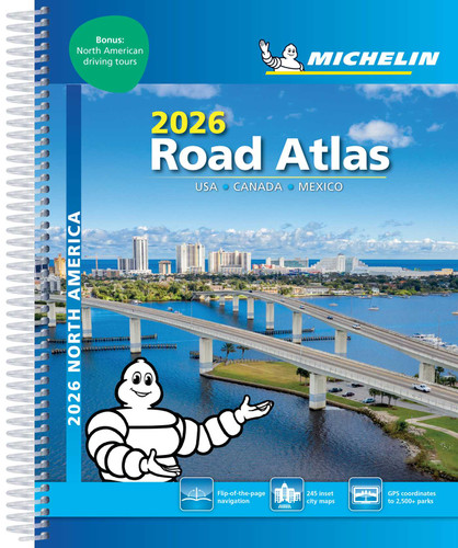 MICHELIN NORTH AMERICA ROAD ATLAS 2026: USA, Canada, Mexico (Atlas (Michelin)) book cover by Michelin