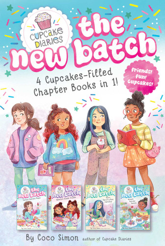 4 Cupcake-Filled Chapter Books in 1!: Emily's Cupcake Magic!; Natalie's Double Trouble; Ren's One-of-a-Kind Cupcakes; Alana's Cupcake Garden (Cupcake Diaries: The New Batch) book cover by Coco Simon