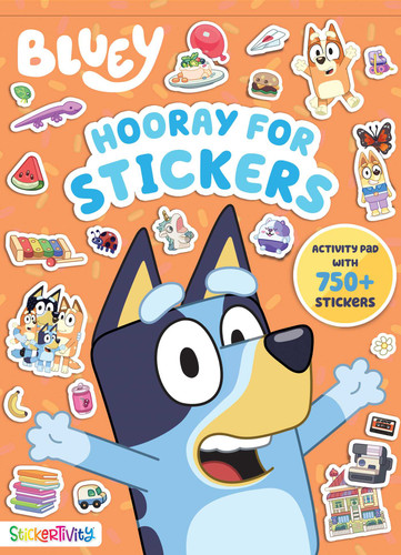 Bluey: Hooray for Stickers (Stickertivity) book cover by Dienesa Le