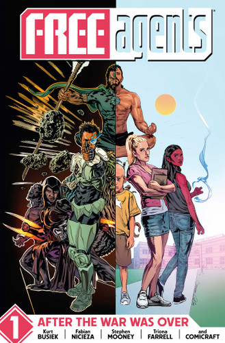 Free Agents Volume 1 (Free Agents) book cover by Kurt Busiek, Fabian Nicieza