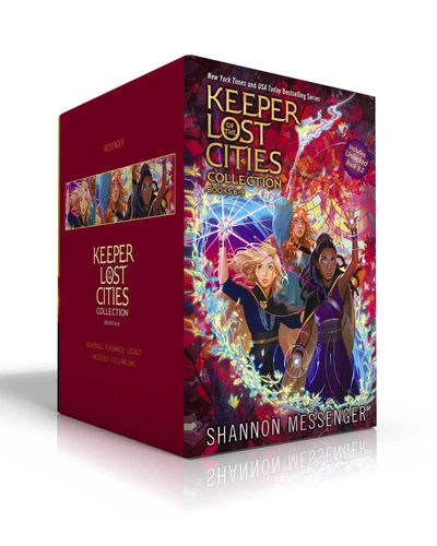 Keeper of the Lost Cities Collection Books 6-9 (Boxed Set): Nightfall; Flashback; Legacy; Unlocked Book 8.5; Stellarlune (Keeper of the Lost Cities) book cover by Shannon Messenger