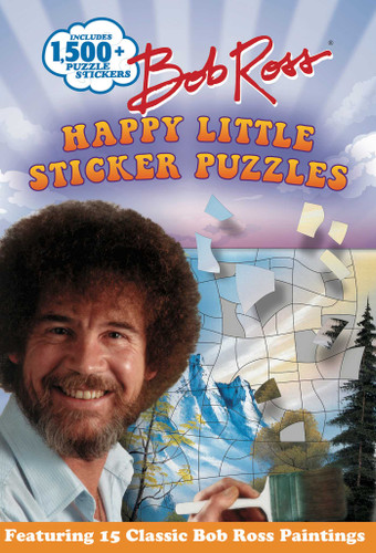 Bob Ross Happy Little Sticker Puzzles (Sticker Art Puzzles) book cover by Gina Gold