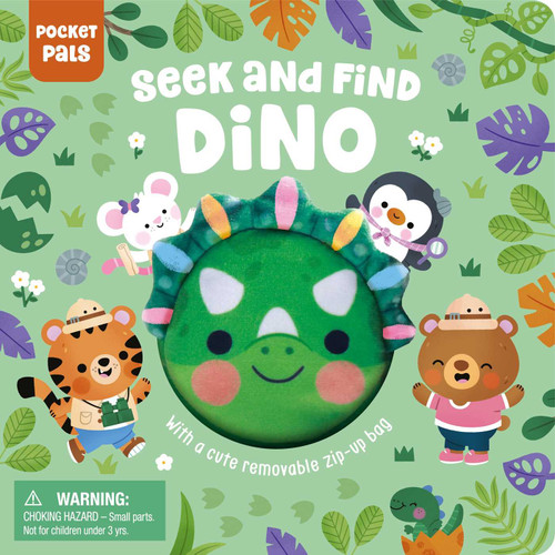 Pocket Pals: Seek and Find Dino: with A Cute Removable Zip-Up Bag book cover by IglooBooks