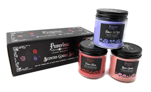 Lauren Roberts: Powerless Trilogy Scented Glass Candle Set (Set of 3) book cover by Insight Editions