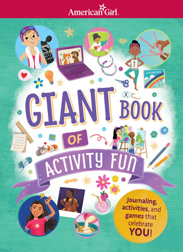 American Girl: Giant Book of Activity Fun: Brain Busters, Quizzes, Creative Activities, and More! (American Girl® Activities) book cover by American Girl, Smart Design Studio