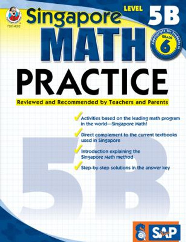 Singapore Math Practice Level 5B, Grade 6 Cover