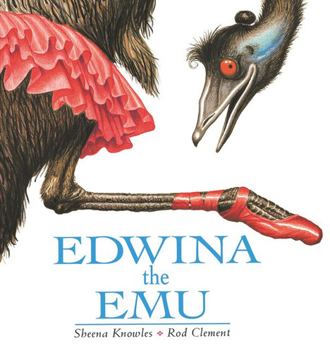 Edwina the Emu book cover by Sheena Knowles