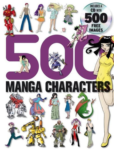 500 Manga Characters book cover by Yishan Li