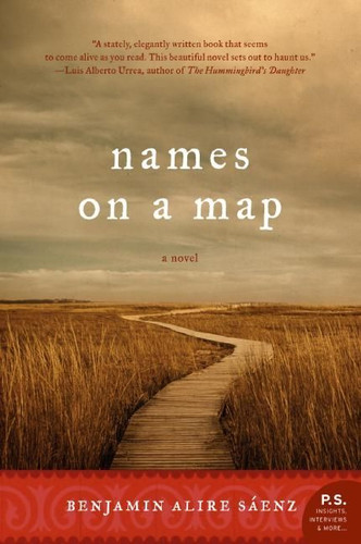 Names on a Map: A Novel book cover by Benjamin Alire Sáenz