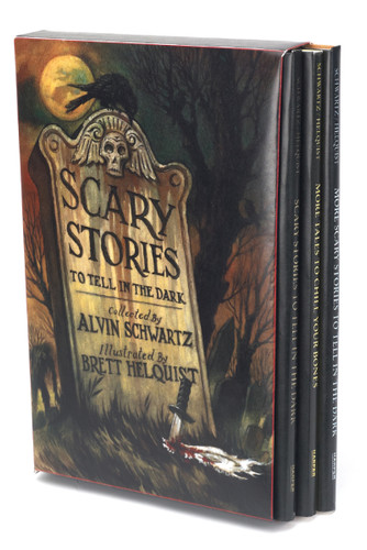 Scary Stories Box Set: Complete Collection with Brett Helquist Art (Scary Stories) book cover by Alvin Schwartz
