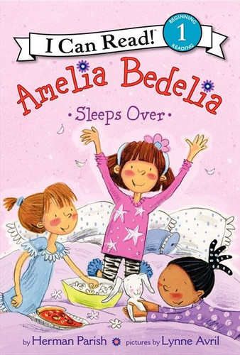Amelia Bedelia Sleeps Over (I Can Read Level 1) book cover by Herman Parish