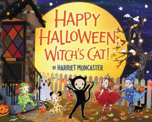 Happy Halloween, Witch's Cat! book cover by Harriet Muncaster