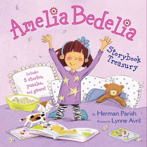 Amelia Bedelia Storybook Treasury: Amelia Bedelia's First Day of School; Amelia Bedelia's First Field Trip; Amelia Bedelia Makes a Friend; Amelia Bedelia Sleeps Over; Amelia Bedelia Hits the Trail book cover by Herman Parish