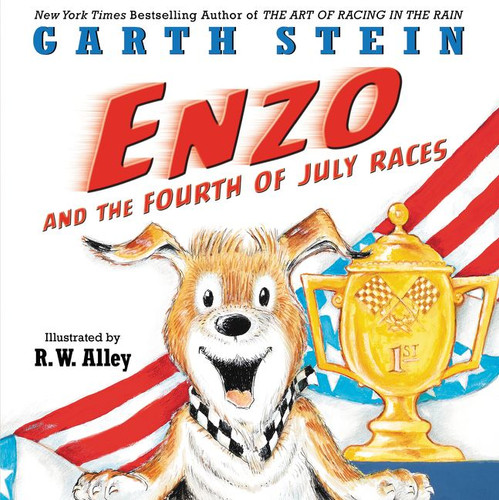 Enzo and the Fourth of July Races book cover by Garth Stein
