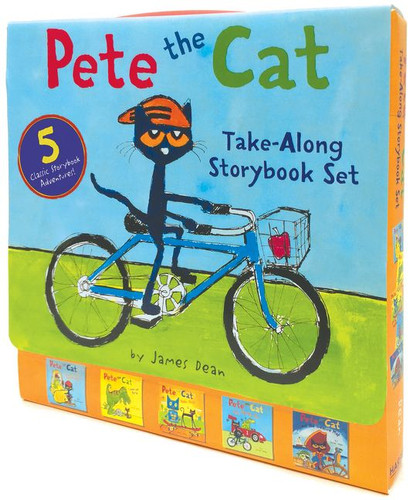 Pete the Cat Take-Along Storybook Set: A Box of 5 Books (Pete the Cat) book cover by James Dean, Kimberly Dean