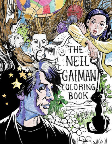 The Neil Gaiman Coloring Book: Coloring Book for Adults and Kids to Share book cover by Neil Gaiman