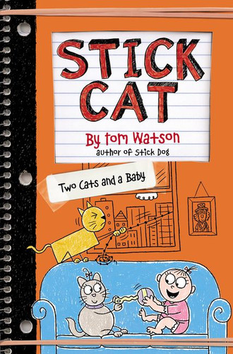 Stick Cat: Two Cats and a Baby (Stick Cat #4) book cover by Tom Watson