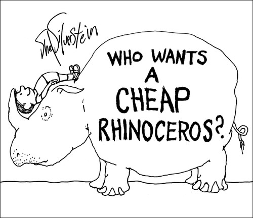 Who Wants a Cheap Rhinoceros? book cover by Shel Silverstein
