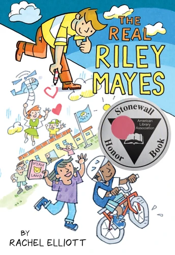 The Real Riley Mayes: A Graphic Novel book cover by Rachel Elliott