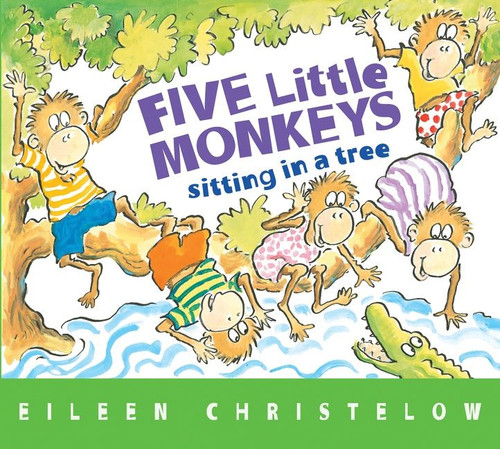 Five Little Monkeys Sitting in a Tree book cover by Eileen Christelow
