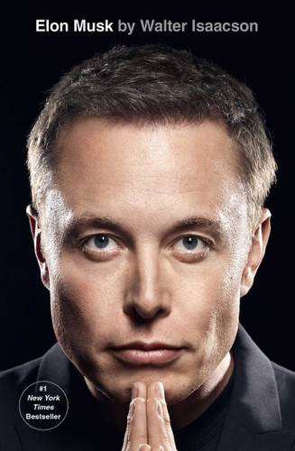 Elon Musk book cover by Walter Isaacson