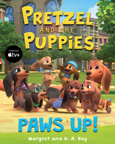 Pretzel and the Puppies: Paws Up! book cover by Margret Rey