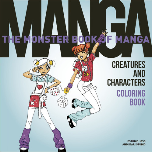 The Monster Book of Manga Creatures and Characters Coloring Book book cover by Estudio Joso, Ikari Studio