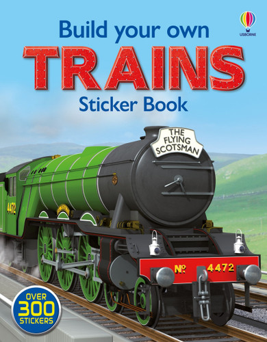 Build Your Own Trains Sticker Book (Build Your Own Sticker Book) book cover by Simon Tudhope