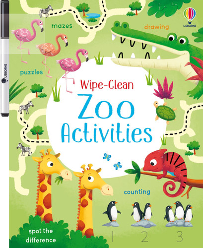 Wipe-Clean Zoo Activities (Wipe-clean Activities) book cover by Kirsteen Robson