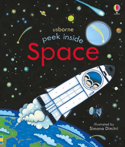 Peek Inside Space (Peek Inside) book cover by Anna Milbourne