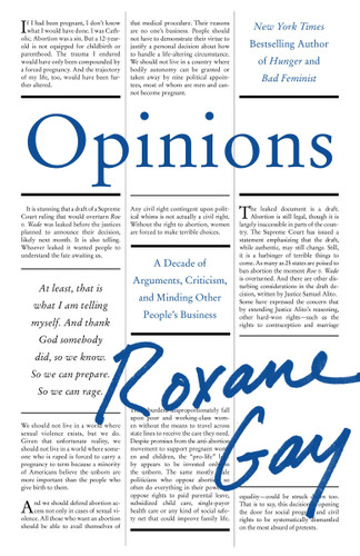 Opinions: A Decade of Arguments, Criticism, and Minding Other People’s Business book cover by Roxane Gay