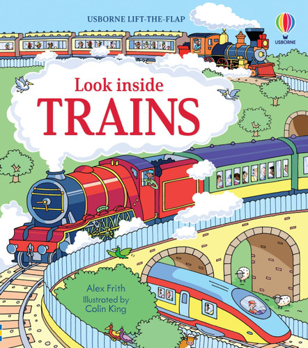Look Inside Trains (Look Inside) book cover by Alex Frith