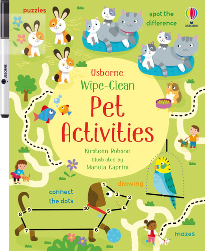 Wipe-Clean Pet Activities (Wipe-clean Activities) book cover by Kirsteen Robson