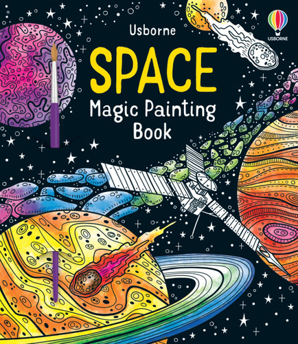 Space Magic Painting Book (Magic Painting Books) book cover by Abigail Wheatley
