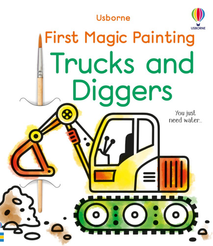First Magic Painting Trucks and Diggers (First Magic Painting) book cover by Abigail Wheatley
