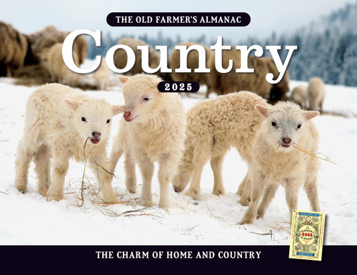 The 2025 Old Farmer's Almanac Country Wall Calendar book cover by Old Farmer's Almanac