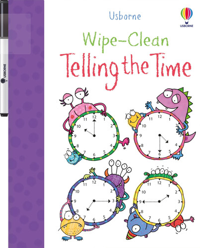 Wipe-clean Telling the Time (Wipe-Clean) book cover by Jessica Greenwell