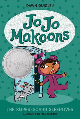 Jo Jo Makoons: The Super-Scary Sleepover (Jo Jo #5) book cover by Dawn Quigley