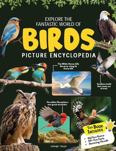 Explore Fantastic World of Birds Picture Encyclopedia book cover by Wonder House Books