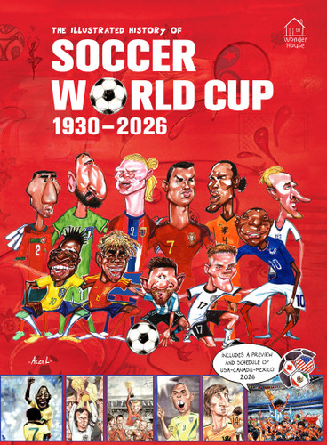 The Illustrated History of Soccer World Cup 1930 - 2026 English book cover by Germán Aczel