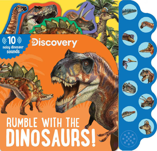 Discovery: Rumble with the Dinosaurs! (10-Button Sound Books) book cover by Thea Feldman
