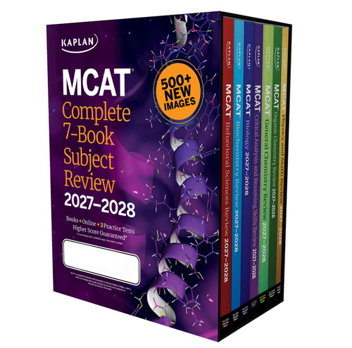 MCAT Complete 7-Book Subject Review 2027–2028 | Biggest Update Ever: 500+ New Images & All-New CARS Book | 3 Practice Tests (Kaplan Test Prep) (Kaplan Test Prep) book cover by Kaplan Test Prep