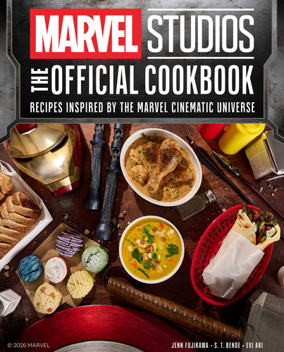 Marvel Studios: The Official Cookbook: Recipes Inspired by the Marvel Cinematic Universe book cover by Jenn  Fujikawa, Evi Aki, S. T.  Bende